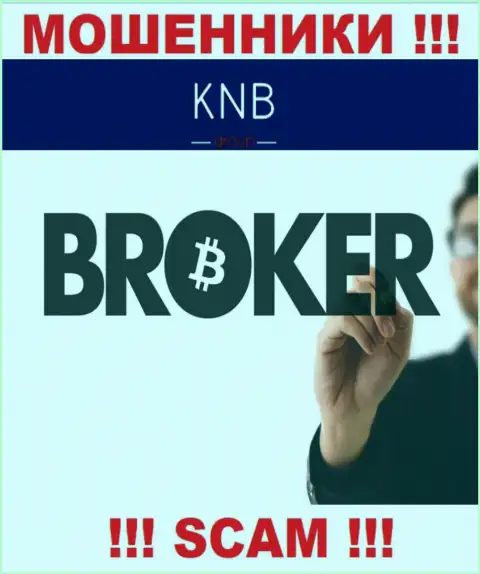 Брокер - именно в указанном направлении предоставляют услуги жулики KNB Group