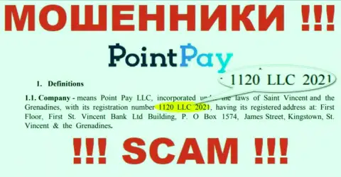 1120 LLC 2021 - это регистрационный номер интернет-мошенников PointPay, которые НЕ ВОЗВРАЩАЮТ ОБРАТНО ДЕНЕЖНЫЕ СРЕДСТВА !