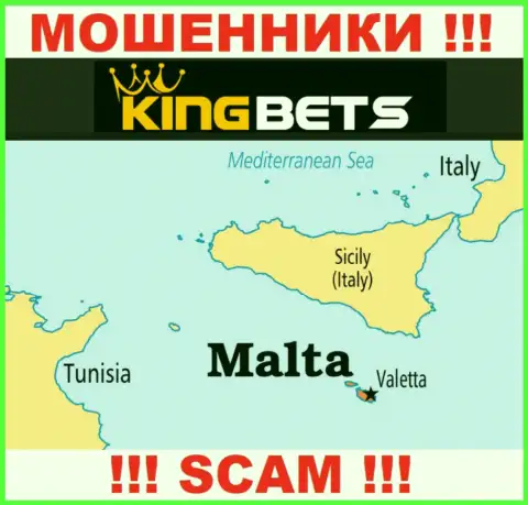 KingBets - это интернет мошенники, имеют оффшорную регистрацию на территории Malta