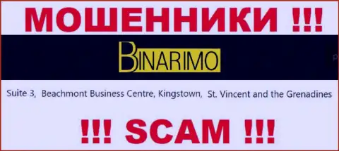 Binarimo - это шулера !!! Скрылись в оффшорной зоне по адресу Сьюит 3, Бичмонт Бизнес Центр, Кингстаун, Сент-Винсент и Гренадины и сливают депозиты клиентов