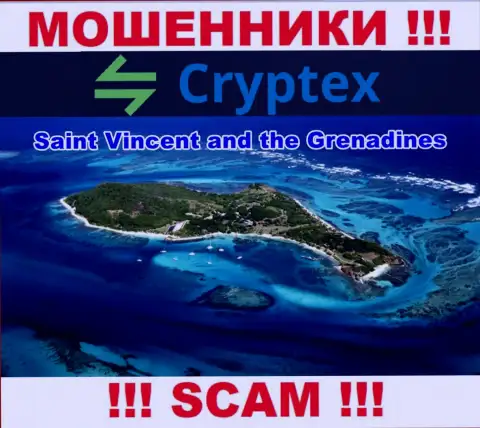 Из конторы Криптекс Нет денежные активы возвратить нереально, они имеют офшорную регистрацию - Saint Vincent and Grenadines