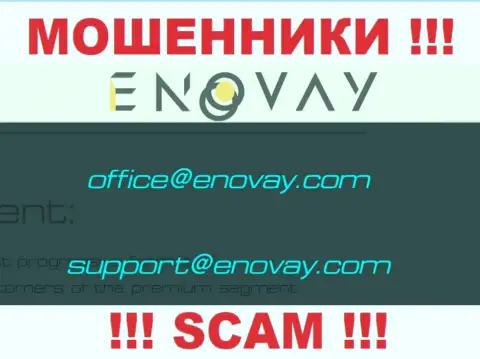 Адрес электронного ящика, который интернет мошенники ЭноВэй Инфо показали у себя на официальном информационном ресурсе