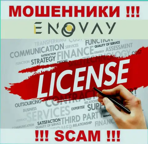 У организации EnoVay не имеется разрешения на осуществление деятельности в виде лицензии это ОБМАНЩИКИ