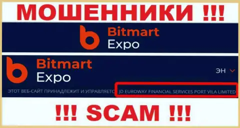 Информация о юридическом лице internet разводил Bitmart Expo