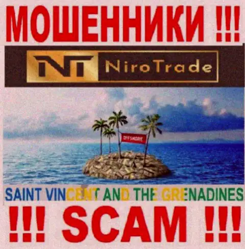 Niro Trade расположились на территории St. Vincent and the Grenadines и безнаказанно прикарманивают денежные вложения