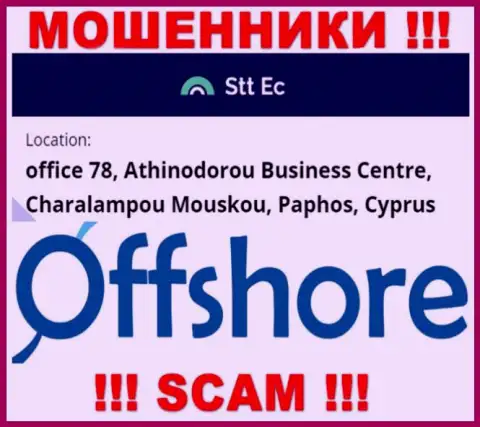 Крайне опасно работать, с такого рода internet мошенниками, как организация STTEC, т.к. засели они в офшорной зоне - office 78, Athinodorou Business Centre, Charalampou Mouskou, Paphos, Cyprus