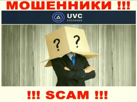 Не работайте совместно с интернет-кидалами UVC Exchange - нет информации об их руководителях