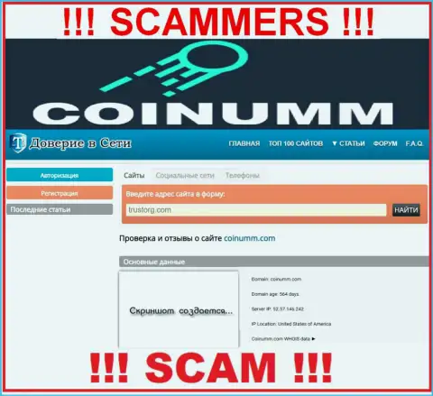 Coinumm Com swindlers have been cheating near 2 years
