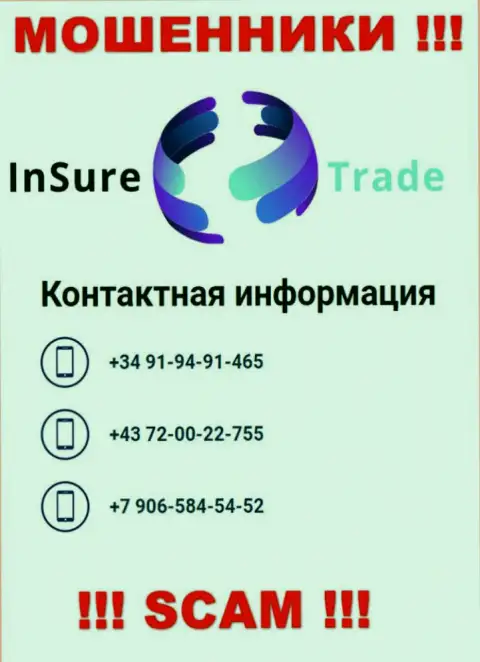РАЗВОДИЛЫ из Insure Trade в поисках неопытных людей, звонят с различных номеров телефона