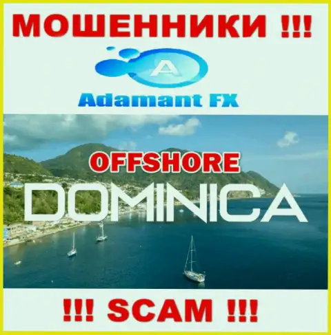 Адамант Ф Икс беспрепятственно лишают денег, так как находятся на территории - Доминика