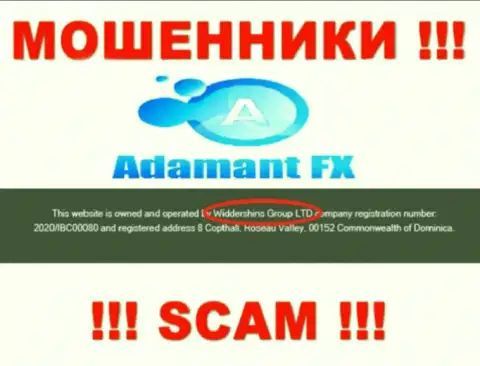 Сведения об юридическом лице Adamant FX на их официальном веб-ресурсе имеются это Widdershins Group Ltd