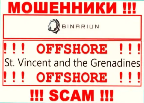 St. Vincent and the Grenadines - здесь официально зарегистрирована жульническая организация Binariun Net