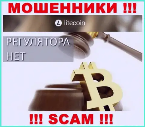 На сайте мошенников LiteCoin Вы не разыщите инфы о их регуляторе, его нет !!!