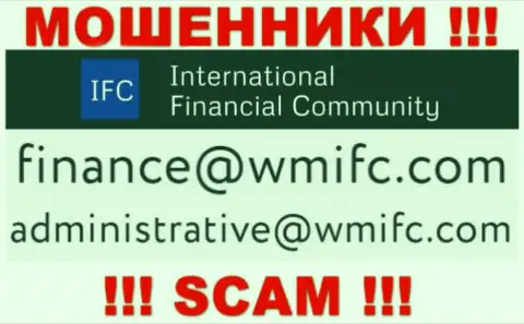 Отправить письмо мошенникам WMIFC можете на их электронную почту, которая была найдена у них на онлайн-ресурсе