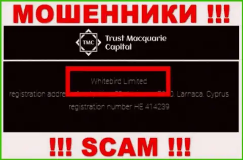 На официальном сайте Trust-M-Capital Com сказано, что этой организацией владеет Whitebird Limited