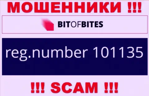 Регистрационный номер компании Bitofbites Limited, который они разместили у себя на сайте: 101135