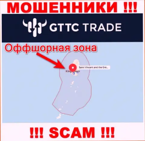ЛОХОТРОНЩИКИ GT-TC Trade имеют регистрацию невероятно далеко, на территории - Saint Vincent and the Grenadines