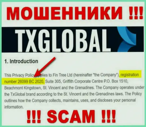 TXGlobal не скрыли регистрационный номер: 26099 BC 2020, да и зачем, грабить клиентов он совсем не мешает