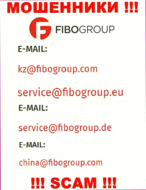 Адрес электронной почты, который лохотронщики Фибо Форекс разместили у себя на web-ресурсе