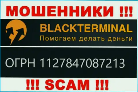 BlackTerminal Ru лохотронщики сети ! Их номер регистрации: 1127847087213