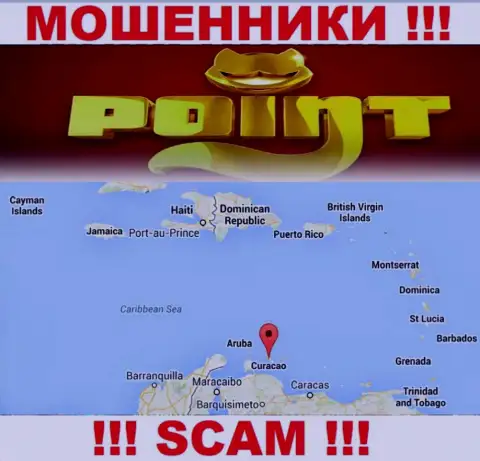 Компания Поинт Лото зарегистрирована довольно-таки далеко от оставленных без денег ими клиентов на территории Curacao
