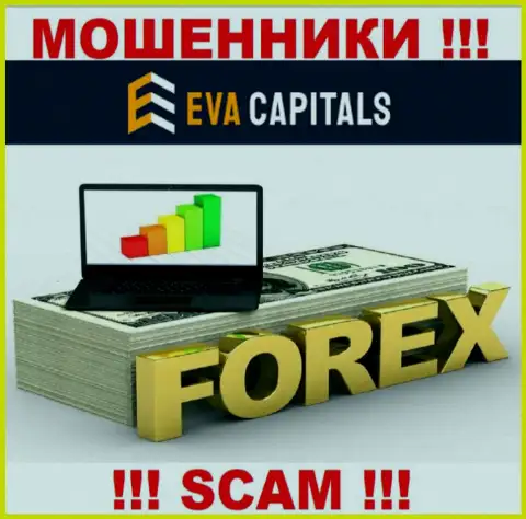 FOREX - это то, чем занимаются мошенники Eva Capitals
