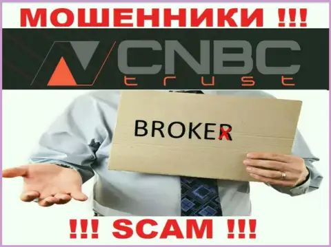 Не стоит сотрудничать с CNBC-Trust Com их деятельность в области Брокер - противоправна