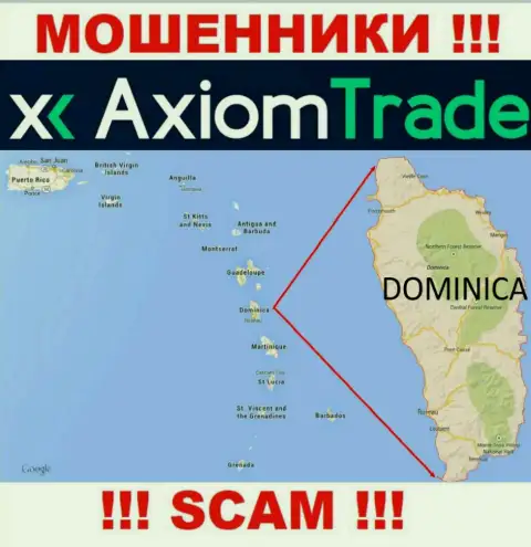 У себя на информационном сервисе AxiomTrade написали, что зарегистрированы они на территории - Dominica