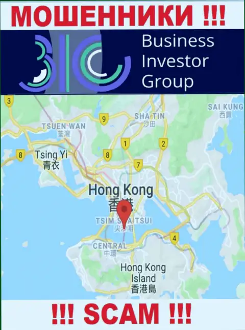 Офшорное расположение БизнесИнвесторГрупп Ком - на территории Hong Kong