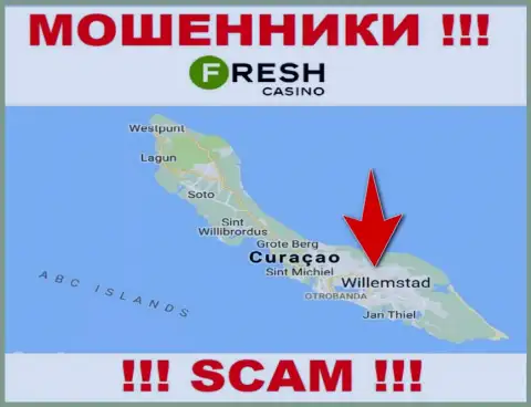 Curaçao - именно здесь, в оффшорной зоне, пустили корни internet-мошенники Fresh Casino