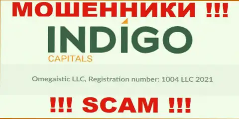 Номер регистрации очередной преступно действующей конторы ИндигоКапиталс - 1004 LLC 2021
