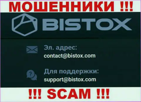 На электронный адрес Bistox Holding OU писать довольно рискованно - это коварные internet мошенники !!!