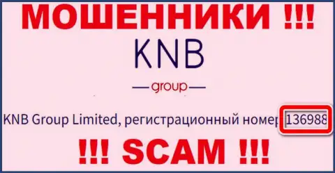 Наличие регистрационного номера у KNB Group (136988) не сделает данную организацию порядочной