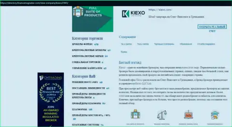 Обзор о деятельности ФОРЕКС организации Киехо Ком, расположенный на сайте directory financemagnates com