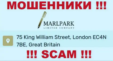 Адрес Marlpark Ltd, размещенный у них на информационном сервисе - фейковый, будьте бдительны !!!