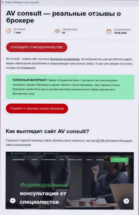 AV Consult - это ВОРЮГИ !!! Накалывают своих клиентов (обзорная статья)