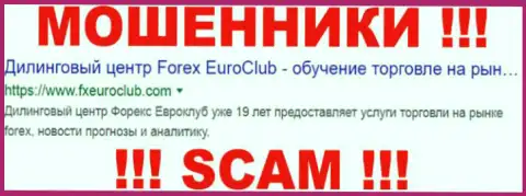 FXEuroclub - это ЛОХОТРОНЩИКИ !!! SCAM !!!